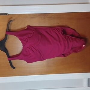 Lands' End Flattering 1 Pc.Swimsuit. Sz.16.  NWOT. Wine Color.Underwire Support.